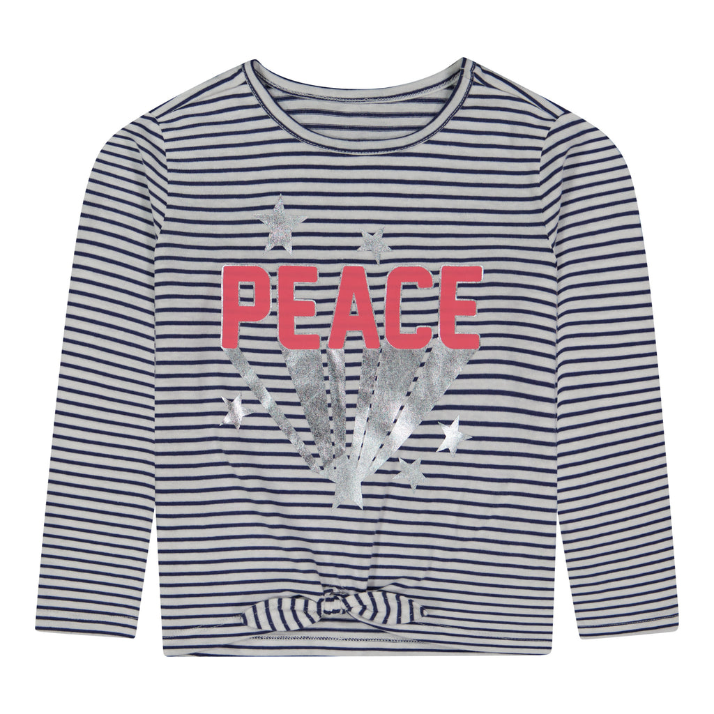 Striped Peace Tee - Andy & Evan