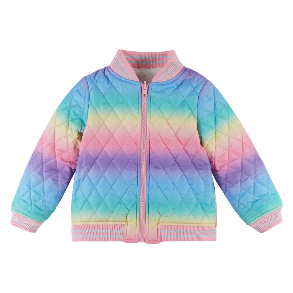 Rainbow Quilted Reversible Bomber Jacket - Andy & Evan