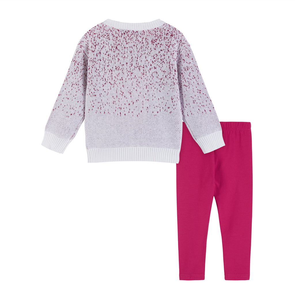 Baby Pink Girls Ombre Sweater Set - Andy & Evan