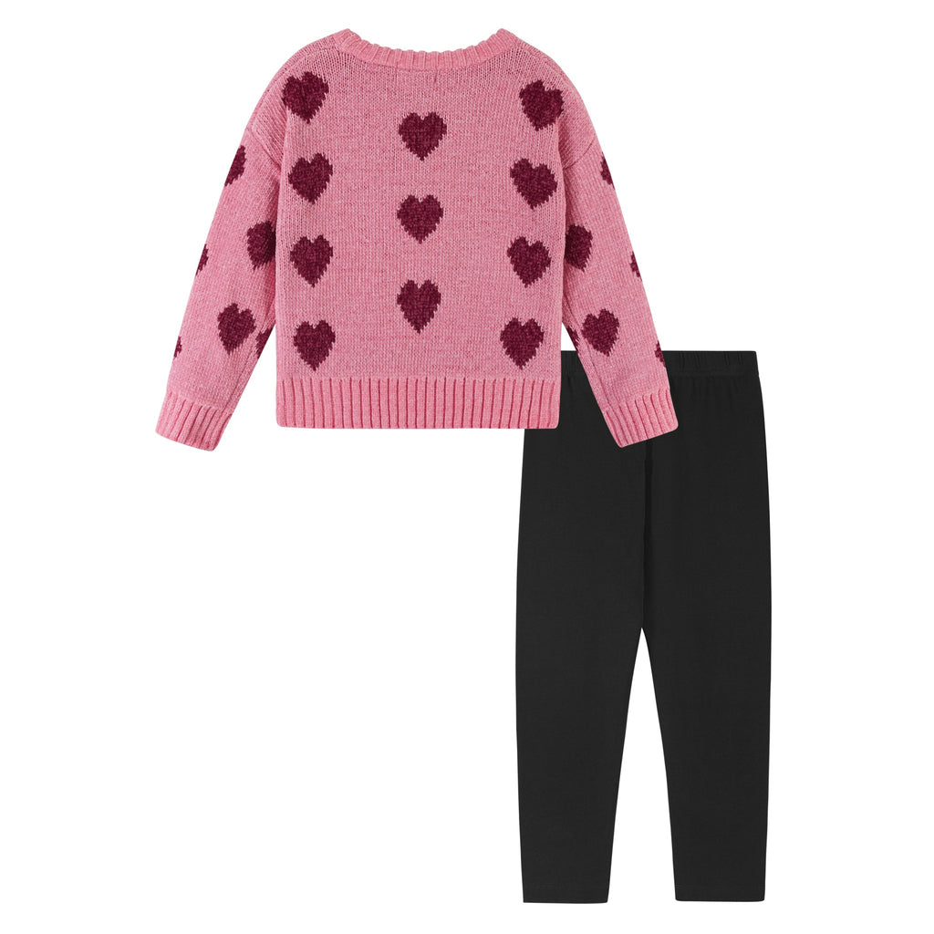 Pink Hearts Sweater Set - Andy & Evan