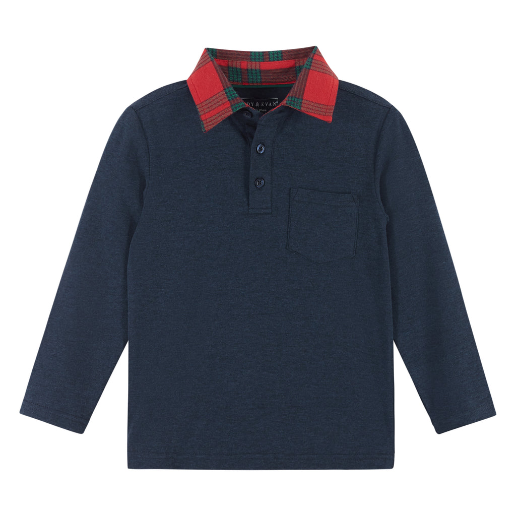 Navy Holiday Polo Set - Andy & Evan