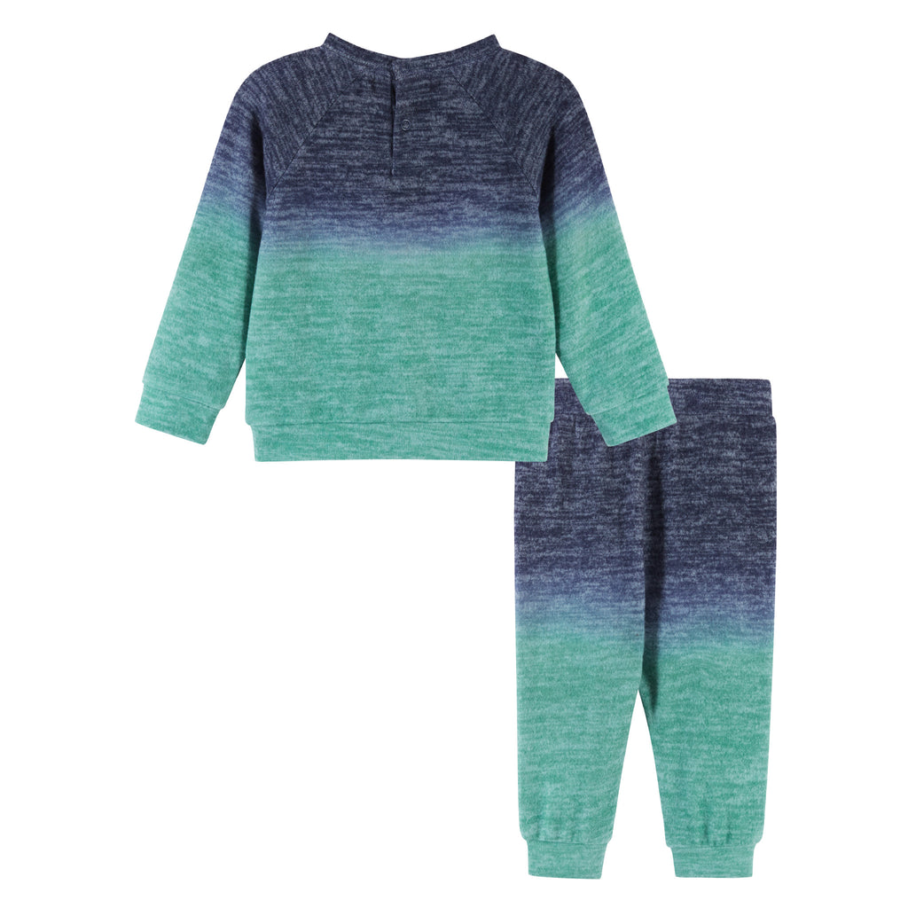 Infant Aqua Ombre Hacci Sweater Set - Andy & Evan