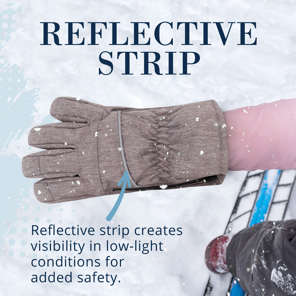 Winter & Ski Glove powered by ZIPGLOVE™ TECHNOLOGY | Grey - Andy & Evan