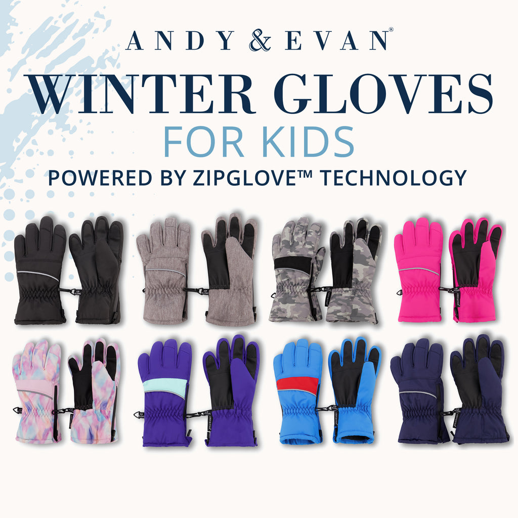 Winter & Ski Glove powered by ZIPGLOVE™ TECHNOLOGY |Black - Andy & Evan