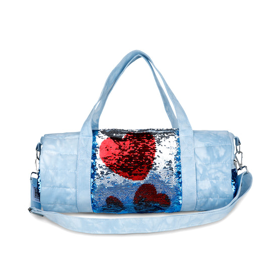 Flip Sequin Duffel Bag with Brij™ Tech | Hearts