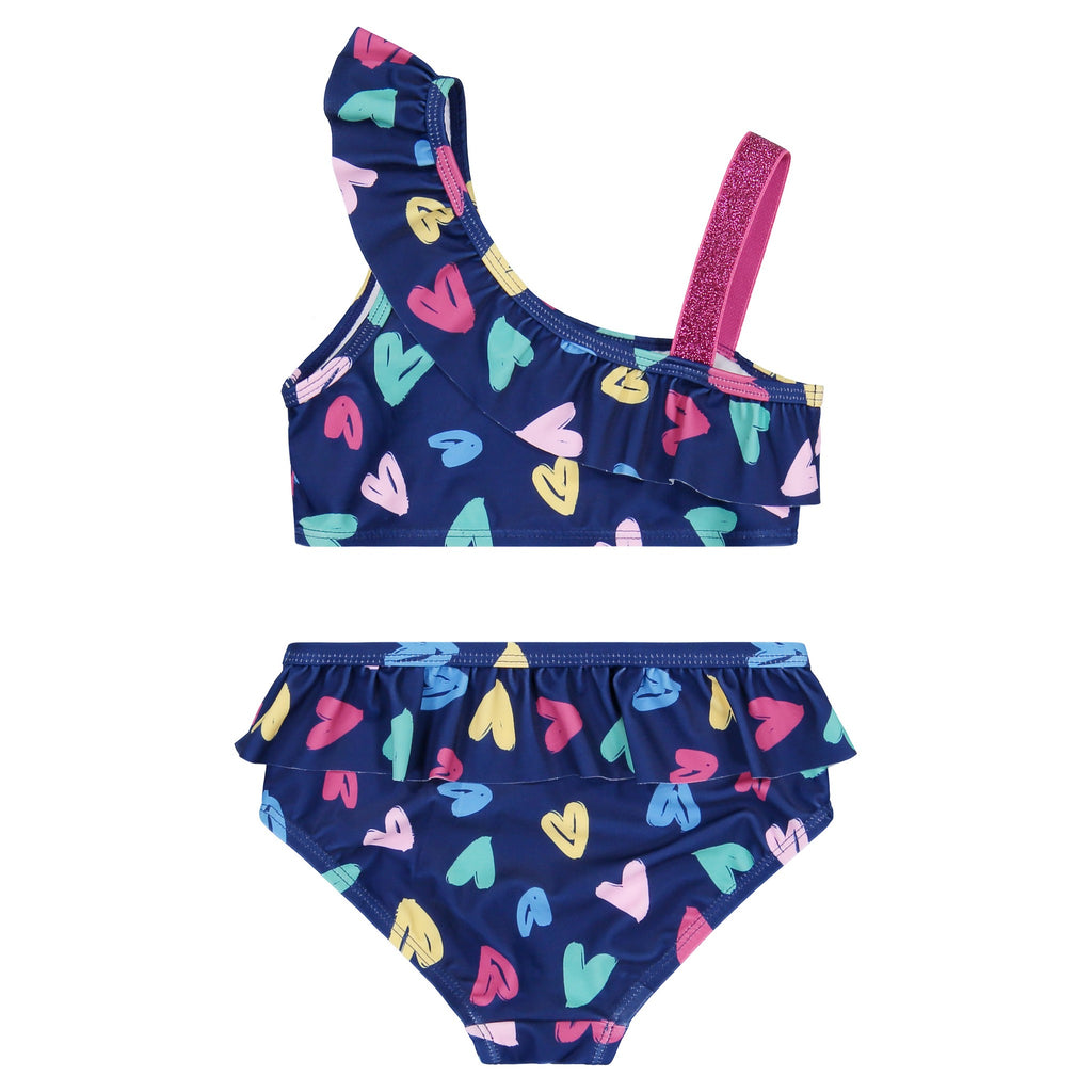 UPF 50 Girls Heart Two-Piece Ruffle Swimsuit - Andy & Evan