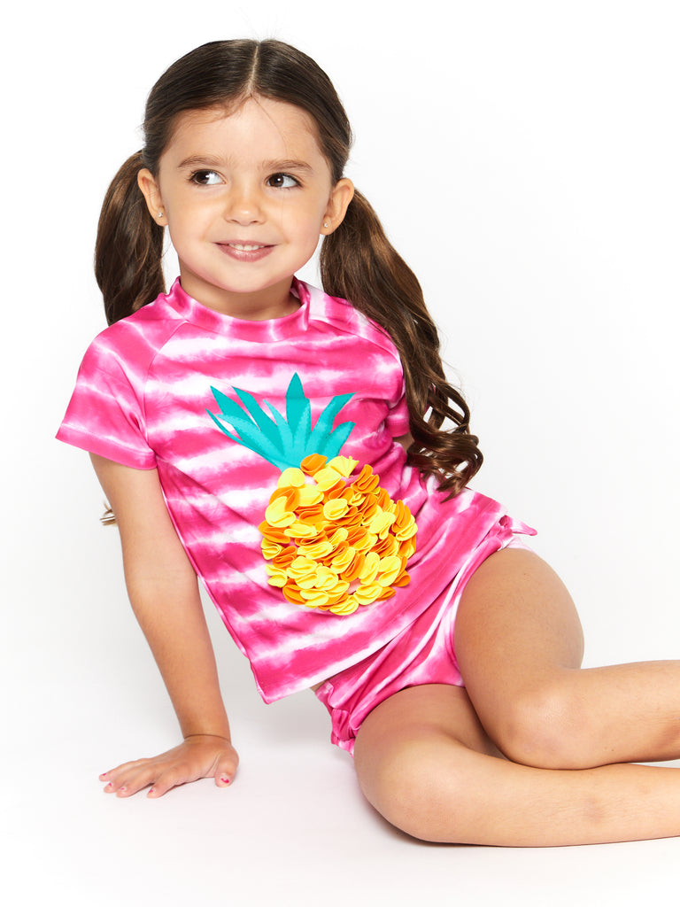 Girls Striped Pineapple 2-Piece Swimsuit - Andy & Evan