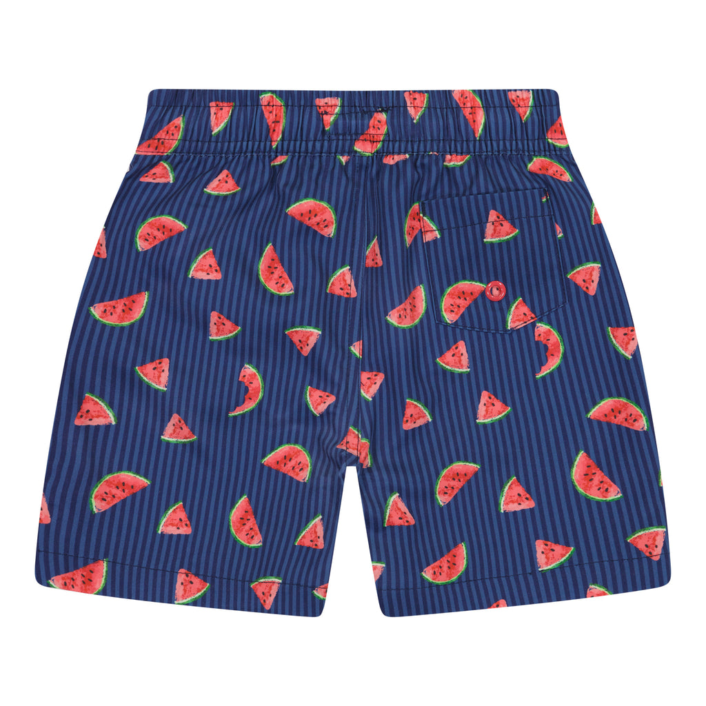UPF 50+ Watermelon Print Stretch Boardshort| Navy - Andy & Evan