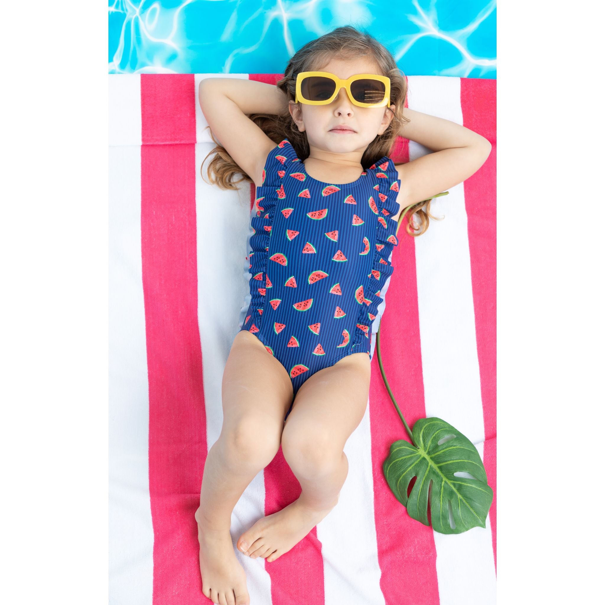 UPF 50+ Watermelon Print One-Piece Swim Suit