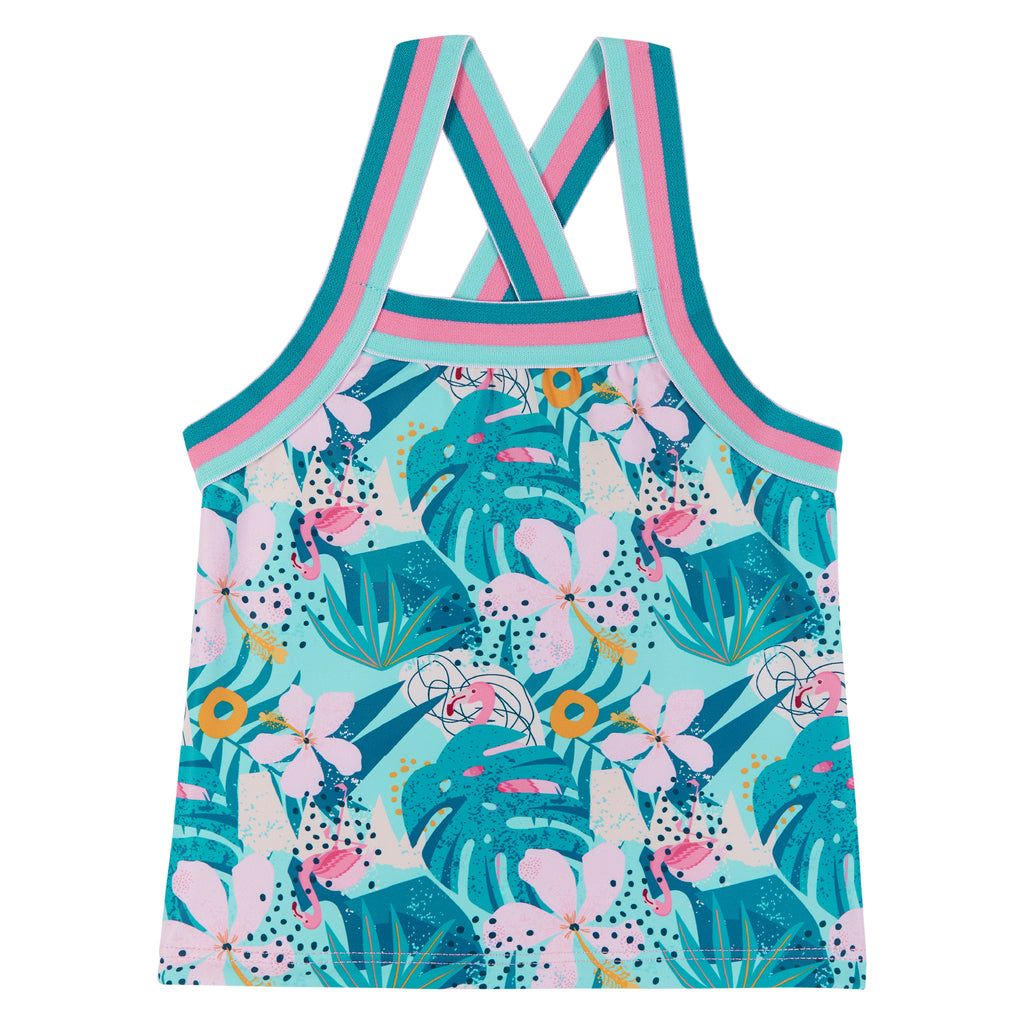 UPF 50+ Reversible Tropical Forest Print Swim Suit | Multicolor - Andy & Evan