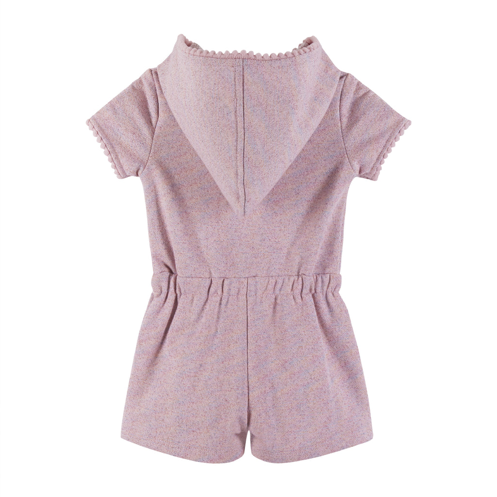 Infant Hooded Rainbow Detail Romper Cover-Up | Pink - Andy & Evan