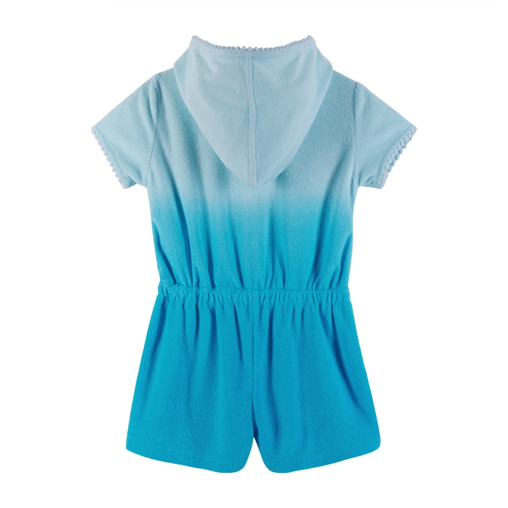 Hooded Ombre Romper Cover-Up | Blue - Andy & Evan