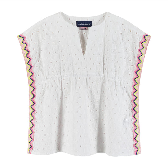 Baby Eyelet Cover Up | White