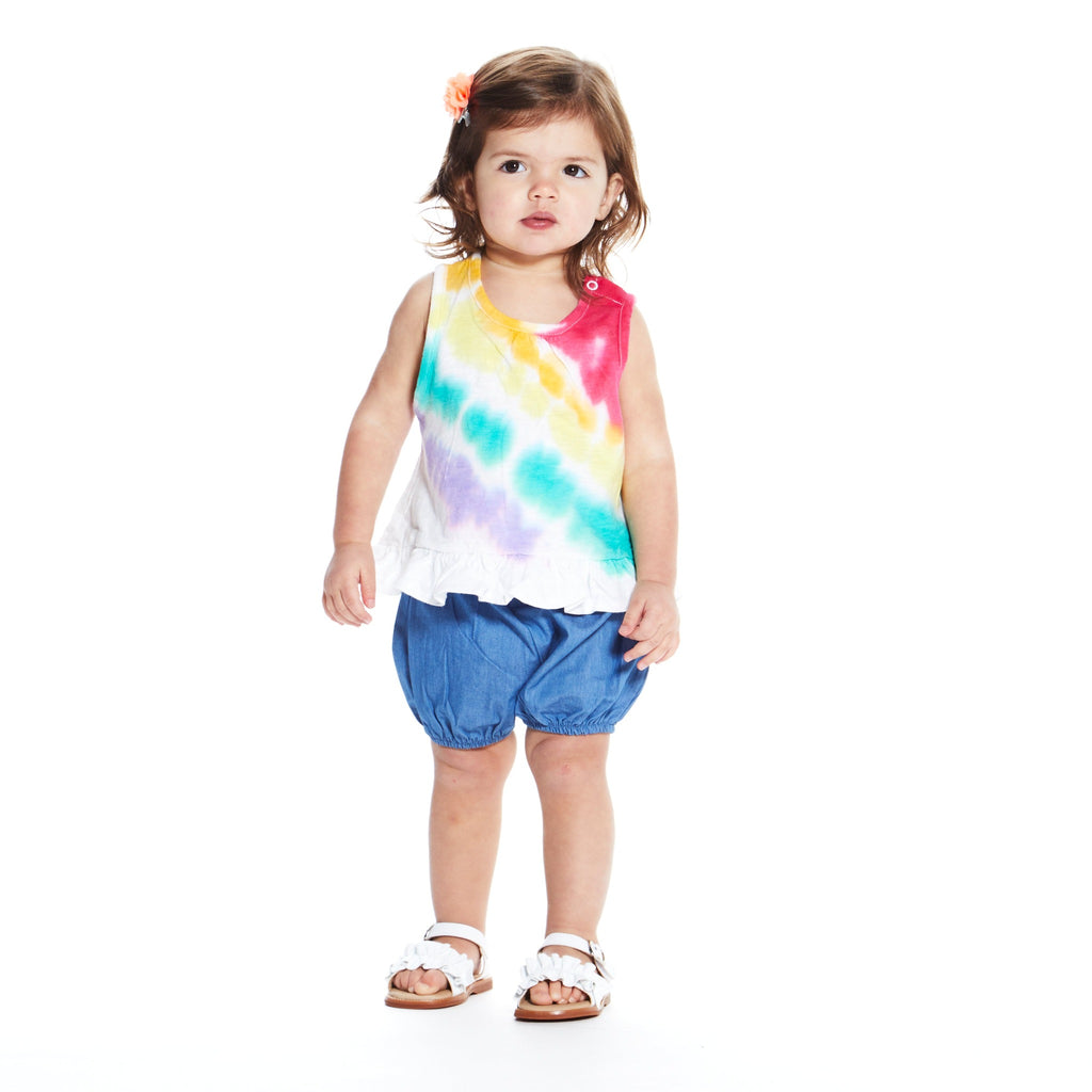 Baby Girl Rainbow Top and Short Set - Andy & Evan