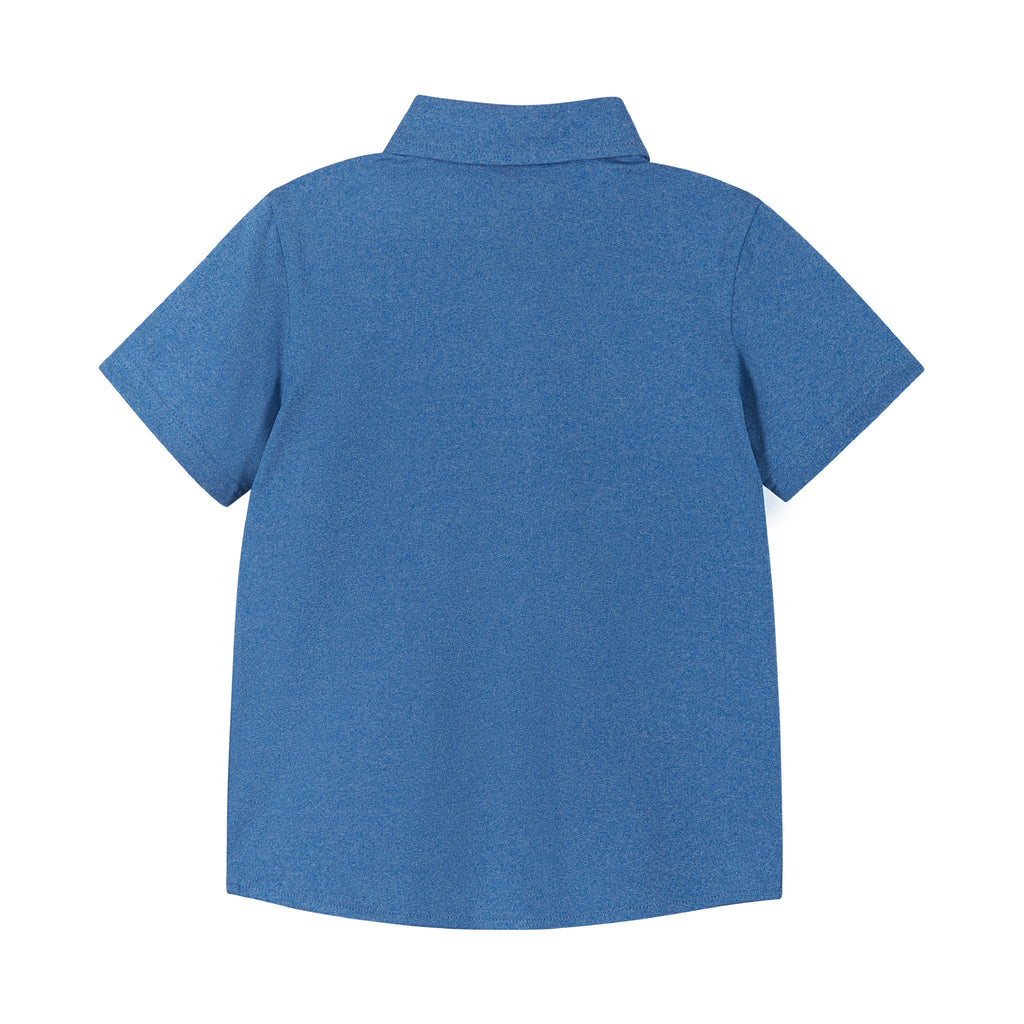 Knit Button-Up Shirt | Light Blue - Andy & Evan