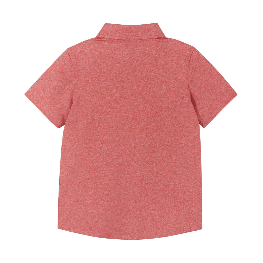 Knit Button-Up Shirt | Red - Andy & Evan