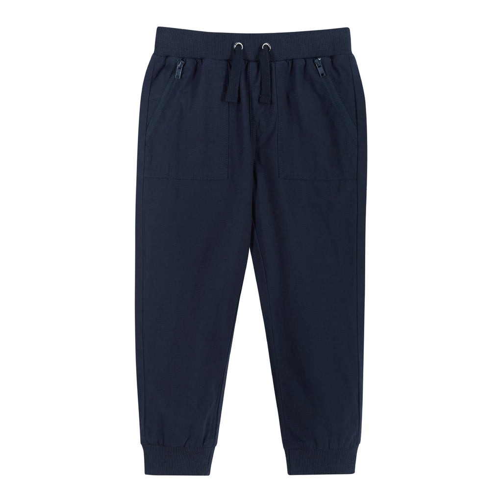 Baby Patch Pocket Drawstring Joggers | Navy - Andy & Evan