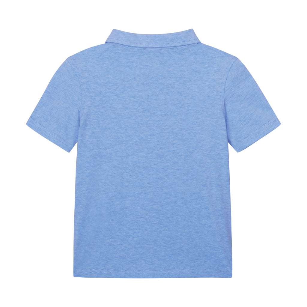 Fun Shark Snorkel Print Polo Shirt | Blue - Andy & Evan