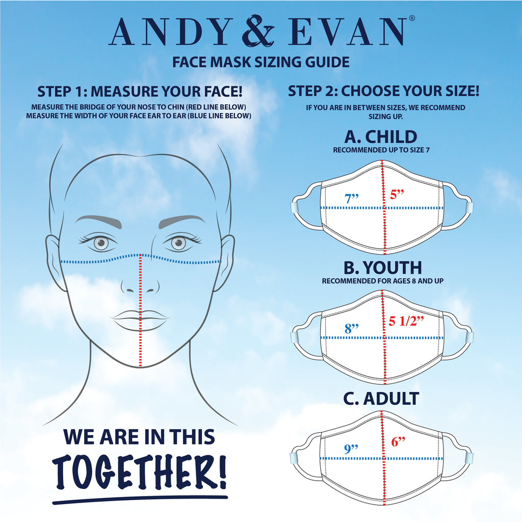 Mens Adult Face Masks (4-Pack) - Andy & Evan