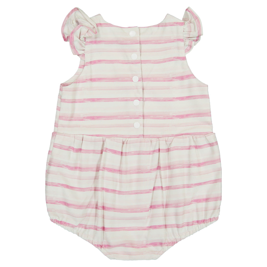 Baby Girl Pink Stripe Bubble - Andy & Evan
